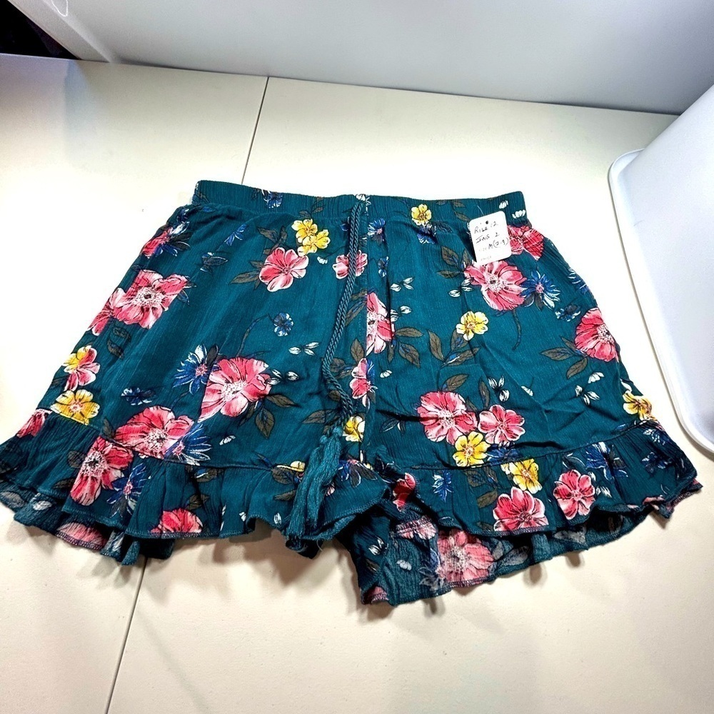D15.28 No Boundaries Lounge Shorts high rise teal, pink, yellow multicolor M